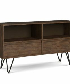 Simpli Home - Chase Low Bookcase - Rustic Natural Aged Brown