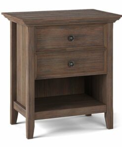 Simpli Home - Amherst Bedside Table - Farmhouse Brown