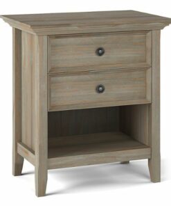 Simpli Home - Amherst Bedside Table - Distressed Grey
