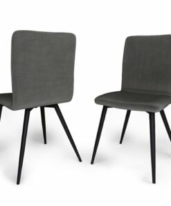 Simpli Home - Baylor Dining Chair (Set of 2) - Dark Grey