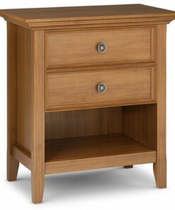 Simpli Home - Amherst Bedside Table - Light Golden Brown