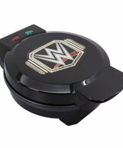 Uncanny Brands - WWE Championship Belt Waffle Maker- Start Your Breakfast Like A Champion- Waffle Iron - Black