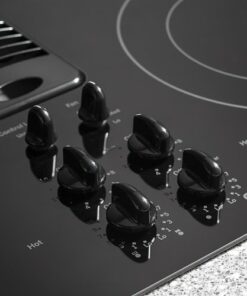 GE Profile - 30" Built-In Downdraft Electric Cooktop with 4 Burners - Black