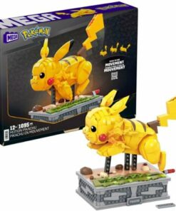MEGA Pokémon Motion Pikachu Building Brick Set with Mechanized Motion - Yellow