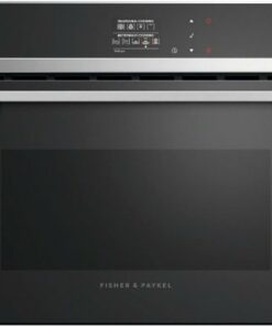 Fisher & Paykel - 24 in. Built-In Single Electric Wall Convection Wall Oven - Black