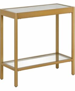 Camden&Wells - Alexis Rectangular Side Table - Brass 0