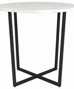 Camden&Wells - Pivetta Round Coffee Table - Blackened Bronze/Faux Marble