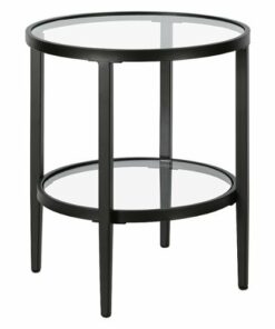 Camden&Wells - Hera Round Side Table - Blackened Bronze