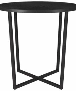 Camden&Wells - Pivetta Round Side Table - Blackened Bronze/Black Grain
