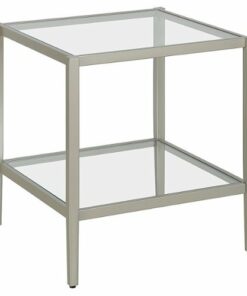 Camden&Wells - Hera Square Side Table - Satin Nickel 1
