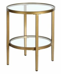 Camden&Wells - Hera Round Side Table - Antique Brass 1