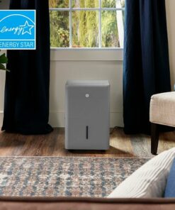 GE - 50-Pint Energy Star Smart Portable Dehumidifier with Smart Dry for Wet Spaces - Grey