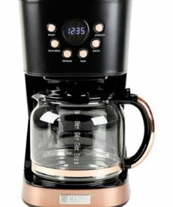 Haden - 12-Cup Coffee Maker - Black and Copper