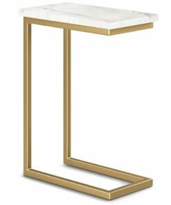 Simpli Home - Skyler C Side Table with Marble Top - Marble Top/ Gold
