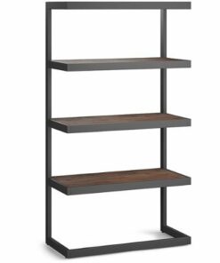 Simpli Home - Erina Bookcase - Distressed Charcoal Brown