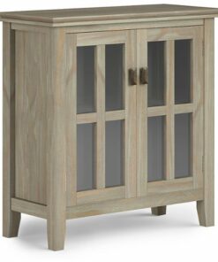 Simpli Home - Artisan Low Storage Cabinet - Distressed Grey