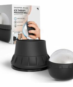 Sharper Image - Ice Therapy Massage Ball With Wall Mount - Black