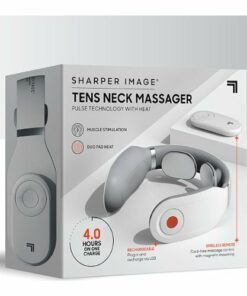 Sharper Image - Neck Tens Muscle Stimulator with Heat & Wireless Remote, Pain Relief Therapy - Gray