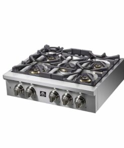 Forno Appliances - ALTA QUALITA Pro-Style 30" Built-In Gas Rangetop with 5 Burners and LP Conversion Kit - Stainless steel