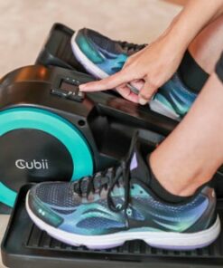 Cubii - JR2+ Seated Elliptical with Bluetooth Connectivity, Low Impact Exercise for Home or the Office - Aqua