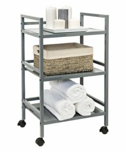 Honey-Can-Do - Metal Rolling Cart - Gray