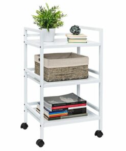 Honey-Can-Do - Metal Rolling Cart - White