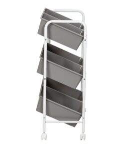 Honey-Can-Do - 6-Bin Rolling Storage or Craft Cart - Gray/White