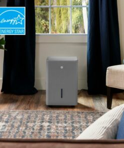 GE - 50-Pint Energy Star Portable Dehumidifier with Smart Dry for Wet Spaces - Grey