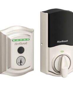 Kwikset - Halo Smart Lock Wi-Fi Replacement Deadbolt with App/Key/Fingerprint Access - Satin Nickel