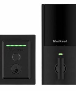 Kwikset - Halo Smart Lock Wi-Fi Replacement Deadbolt with App/Key/Fingerprint Access - Matte Black