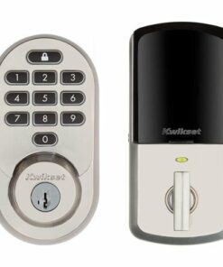 Kwikset - Halo Smart Lock Wi-Fi Replacement Deadbolt with App/Keypad/Key Access - Satin Nickel