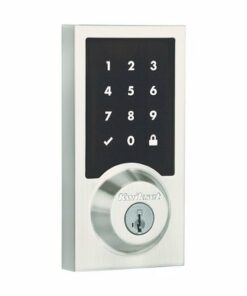 Kwikset - 916 Smart Lock Z-Wave Replacement Deadbolt with App/Touchscreen/Key Access - Satin Nickel