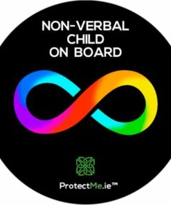 Protect Me - Car Window Decal  Non-Verbal Child on board (Autism) - Black