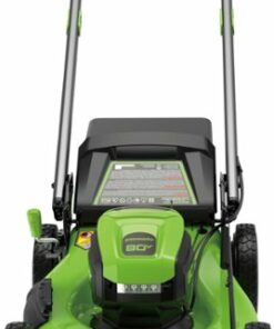 Greenworks - 21" 80 Volt 4-in-1 Self-Propelled Lawn Mower (4Ah battery & charger included) - Green