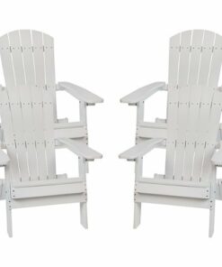 Flash Furniture - Charlestown Adirondack Chair (set of 4) - White 0