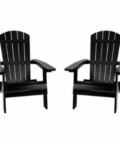 Flash Furniture - Charlestown Adirondack Chair (set of 2) - Black