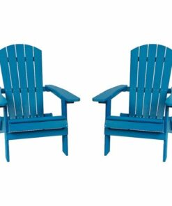 Flash Furniture - Charlestown Adirondack Chair (set of 2) - Blue 0