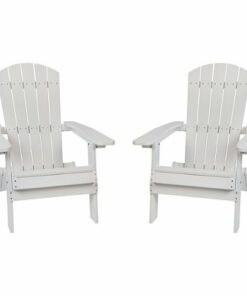 Flash Furniture - Charlestown Adirondack Chair (set of 2) - White 0