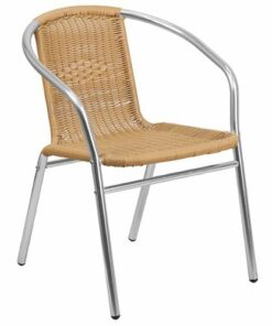 Flash Furniture - Lila Patio Chair - Aluminum and Beige