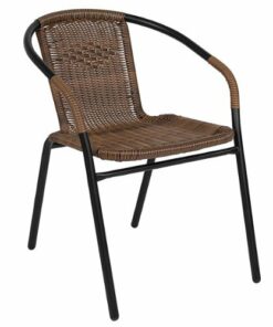 Flash Furniture - Lila Patio Chair (set of 4) - Medium Brown