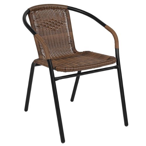 Flash Furniture - Lila Patio Chair (set of 4) - Medium Brown