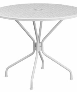 Flash Furniture - Oia Contemporary Patio Table - White 2