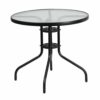 Flash Furniture - Bellamy Contemporary Patio Table - Clear/Black 0
