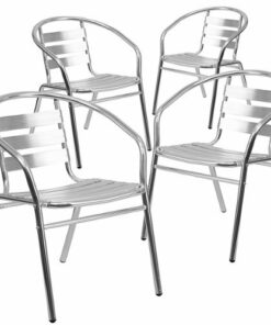 Flash Furniture - Lila Patio Chair (set of 4) - Aluminum 0