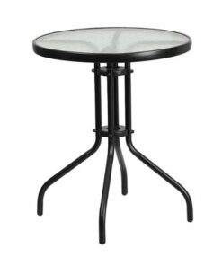 Flash Furniture - Bellamy Contemporary Patio Table - Clear/Black 1