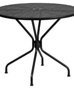 Flash Furniture - Oia Contemporary Patio Table - Black 0