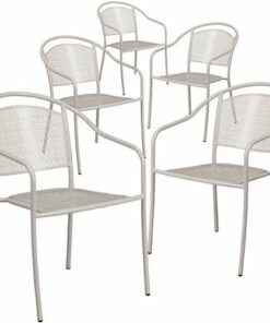 Flash Furniture - Oia Patio Chair (set of 5) - Light Gray 0