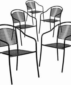 Flash Furniture - Oia Patio Chair (set of 5) - Black 1