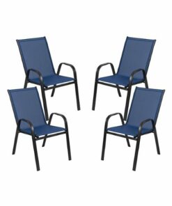 Flash Furniture - Brazos Patio Chair (set of 4) - Navy