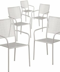 Flash Furniture - Oia Patio Chair (set of 5) - Light Gray 1